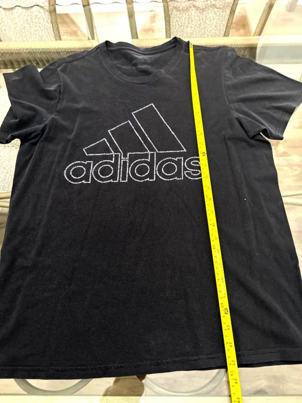 Adidas Amplifier Tee Black T-Shirt Mens L Cotton Casual Athletic Wear